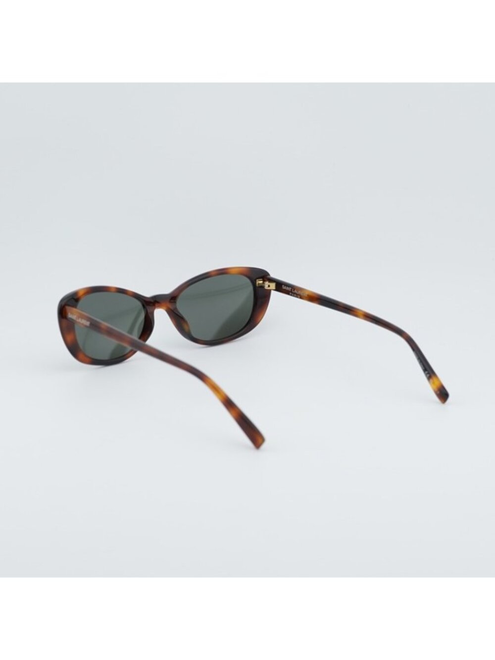 Saint Laurent SL822 002 Sunglasses Havana Cat Eye Frame, Grey Lenses - Picture 4 of 11